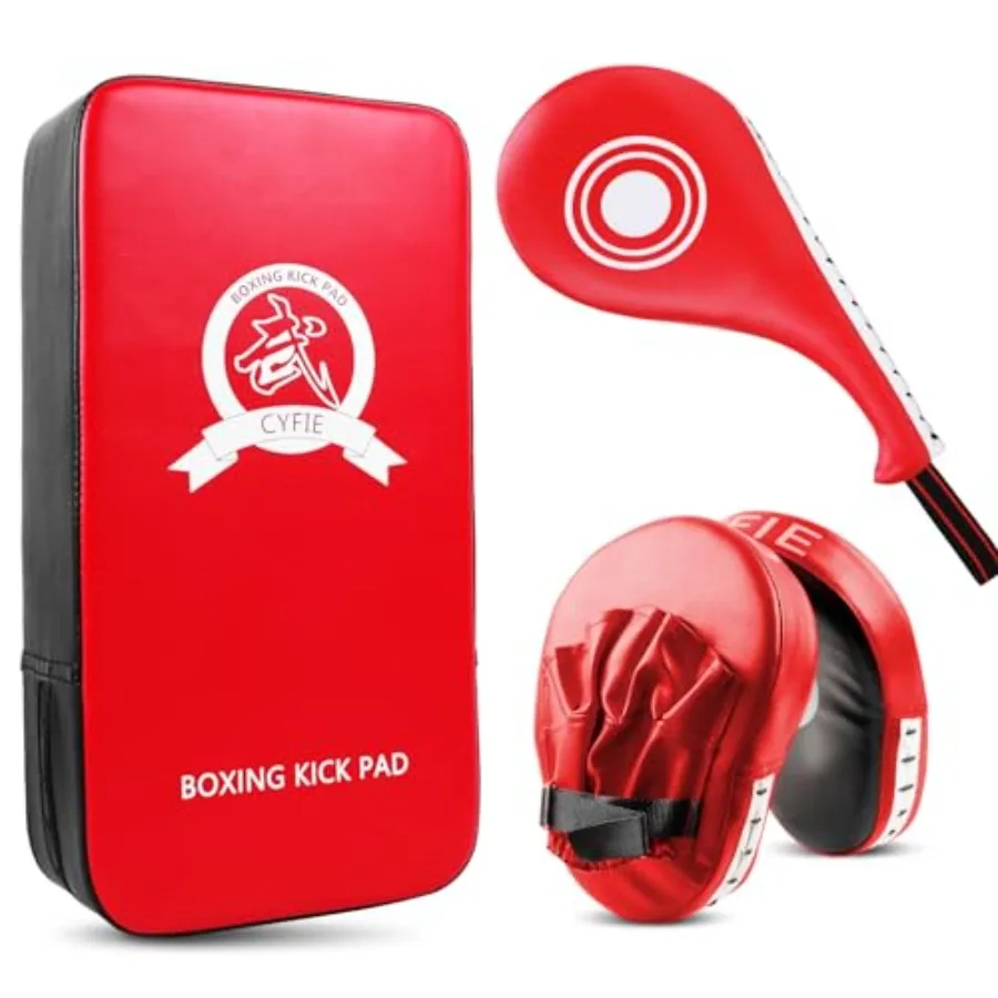 

Pad Set Focus Punchg, Martial Arts Target Training Paddle and Kicking Pad for Kickboxing Taekwondo Karate MMA, Boxing Equipment
