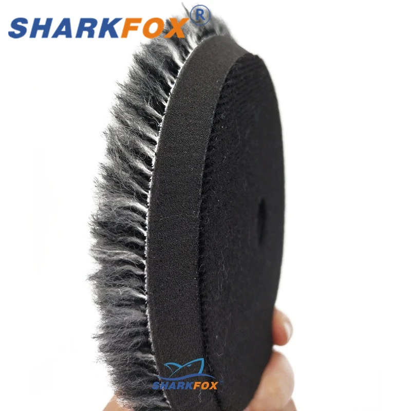 Sharkfox 5 Pieces/lot 5/6Inches Wool Polishing Pad High Density Lambs Woollen Polish Buffing Pad Car Polisher Buffing Waxing