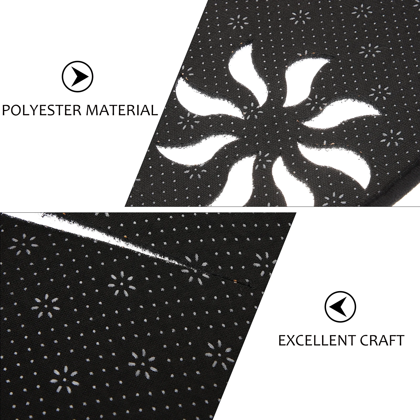 

Premium Dashboard Cover Mat Car Interior Anti-Slip Silicone Particles Pre-Cut Vent Holes Sound Through Left Hand