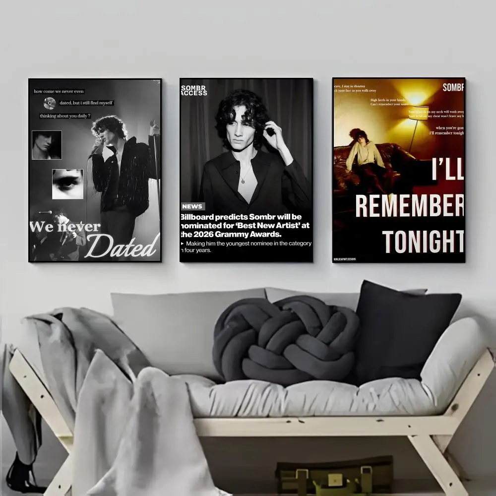 Energetic Catchy Spanish Singer S-Sombr Poster Poster HD  Waterproof Wall Sticker Bar Living Room Decor Gift