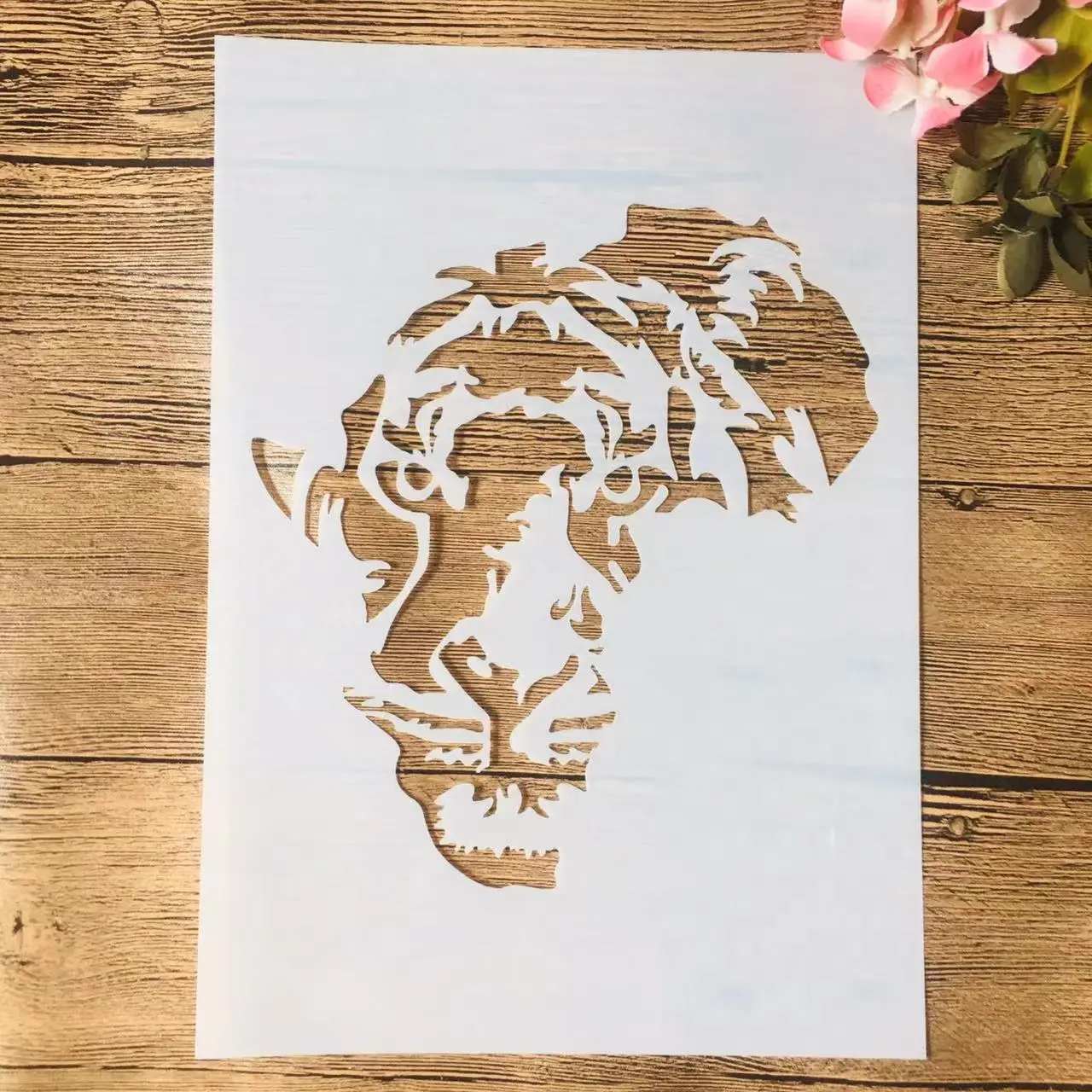 A4 29cm Africa Map Tiger DIY Layering Stencils Wall Painting Scrapbook Coloring Embossing Album Decorative Template