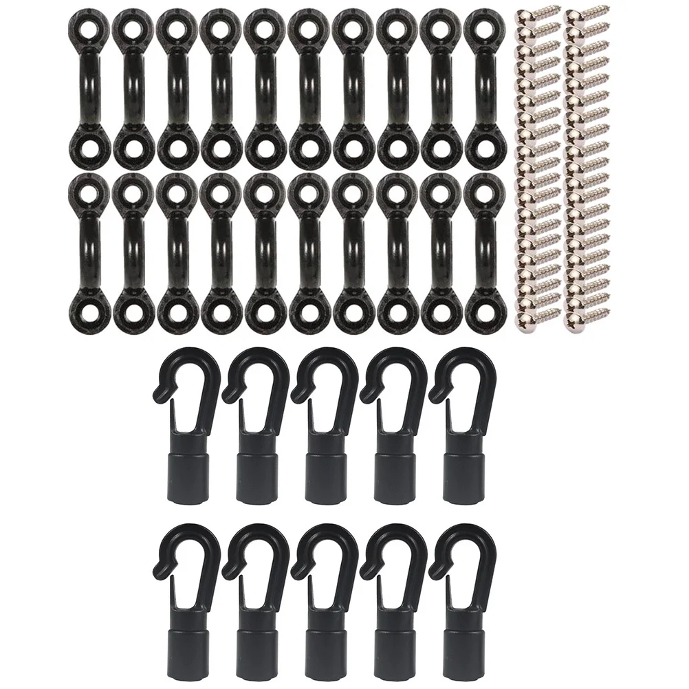 

1Set C-Shaped Buckle Set Heavy Duty Plastic Pulling Fastener for Kayaking Rigging Securing Lines Compact Boat Accessory