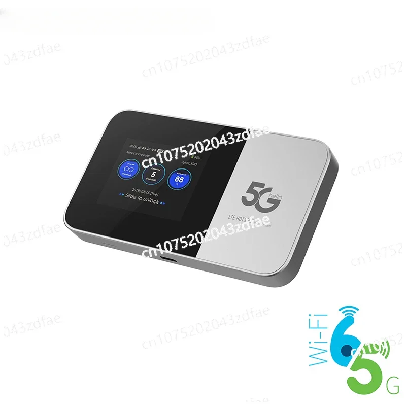 5G MiFi Mobile Pocket Modem WiFi Hotspot With Sim Card Slot High Speed LTE CAT18 Portable 11ax Wireless Router 4400mAh