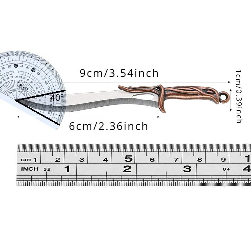 Tragbares Mini-Messer mit Schlüssel bund zum Öffnen von Weihnachts geschenken und nicht faltbarem Messer anhänger für Express versand