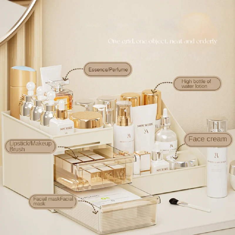 1PCS Cosmetic Organizer Desktop Organizer Shelf Dormitory Organizer Drawer Bedroom Cosmetic Organizer Cosmetic Display Case