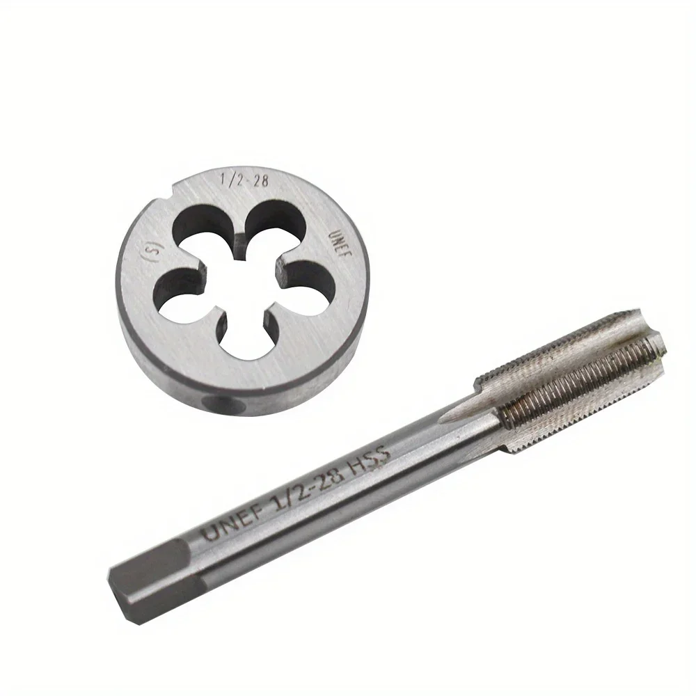 1/2in-28 HSS Tap and Die Set 1/2 x 28 Machine Thread Tap and Round Thread Die Right Hand 22LR 223 5.56 9mm