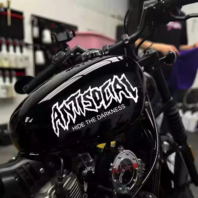 ANTISOCIAL Motorcycle Stickers DIY Motorbike Fuel Tank Fairing Waterproof Decals for BMW YAMAHA KTM Kawasaki Suzuki Honda Vespa