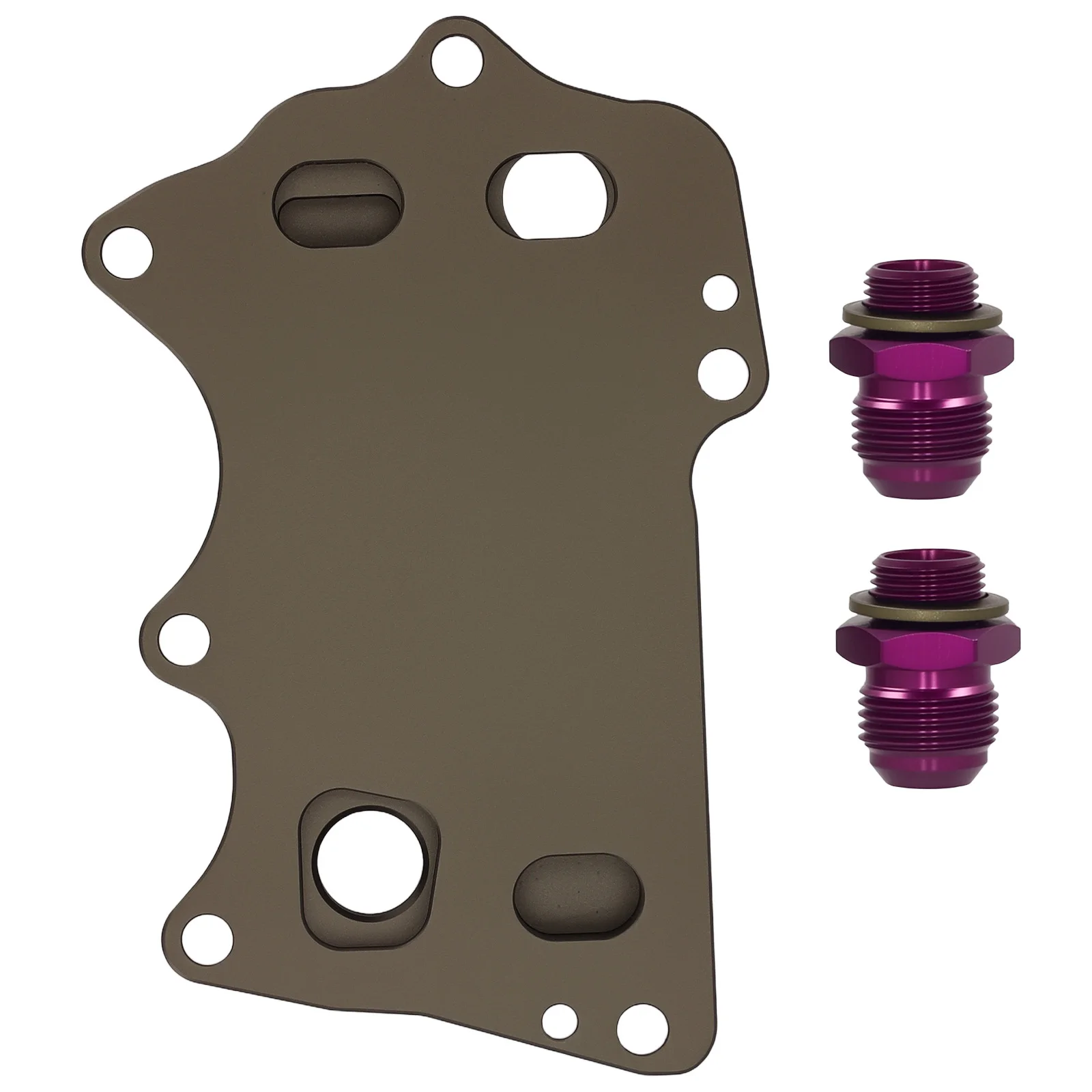 

Oil Filter Sandwich Adapter Kit AN10 Purple Aluminum Alloy Finish for BMW B58