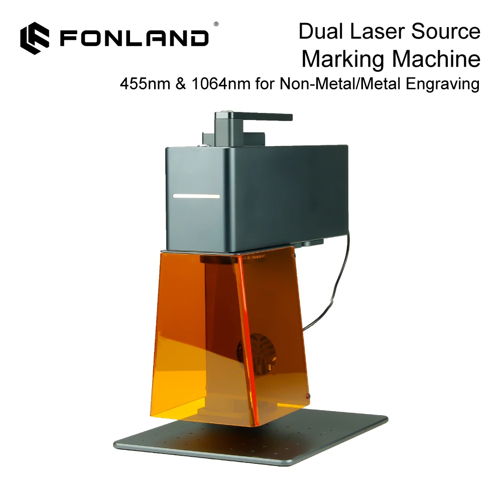 

FONLAND IDY 2-в-1 двойной лазерный гравер 2 Вт 1064 нм и 10 Вт 455 нм HD портативный ручной маркировочный станок для металла и пластика