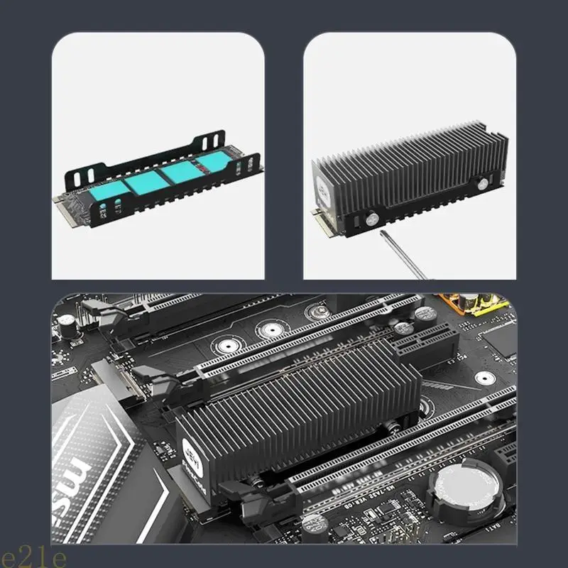 

E21E for M.2 SSD Heat Sink NVME for M.2 2280 Solid Hard Disk Desktop PC Aluminum Heatsink Cooler Radiator Thermal Cooling Pad