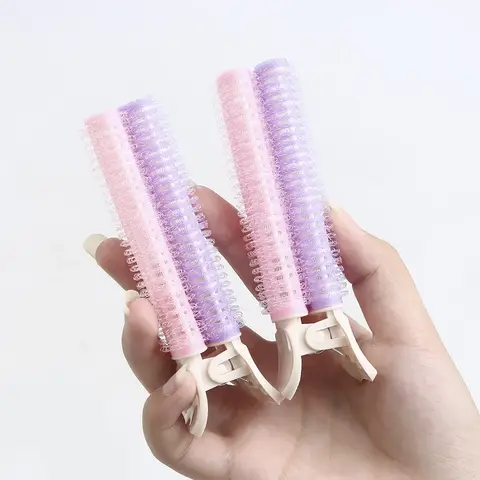 2 Stuks Pony Haarwortel Clips Pluizige Luie Styling Curling Vat Draagbare Koreaanse Haarrollers voor Vrouwen
