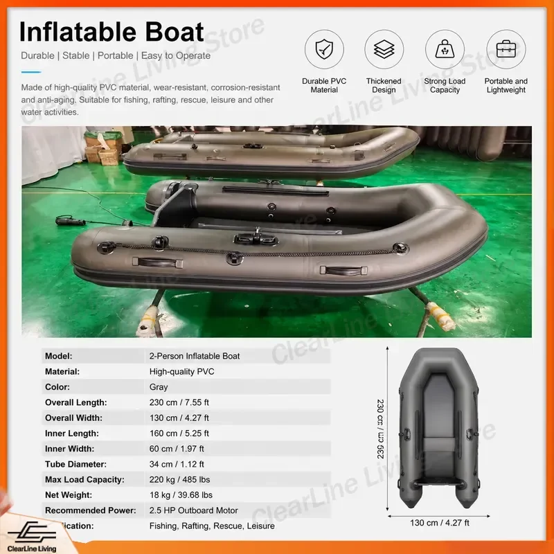 Small Inflatable Carp Fishing Boat Lightweight Portable Bait Boat for Angling Lake River Sea Fishing Tackle Gear Accessories