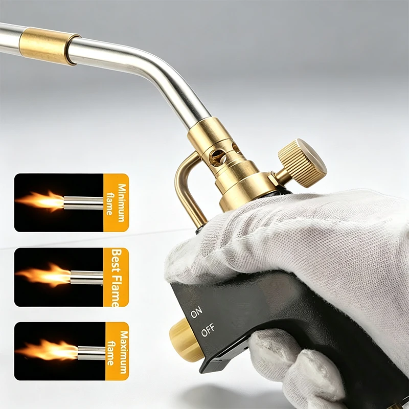 TS8000 MAPP Propane Gas Welding Torches Blow Torch Welding Soldering Brazing Gas Plumbing Tool Barbecue Cooking DIY Gas Burner