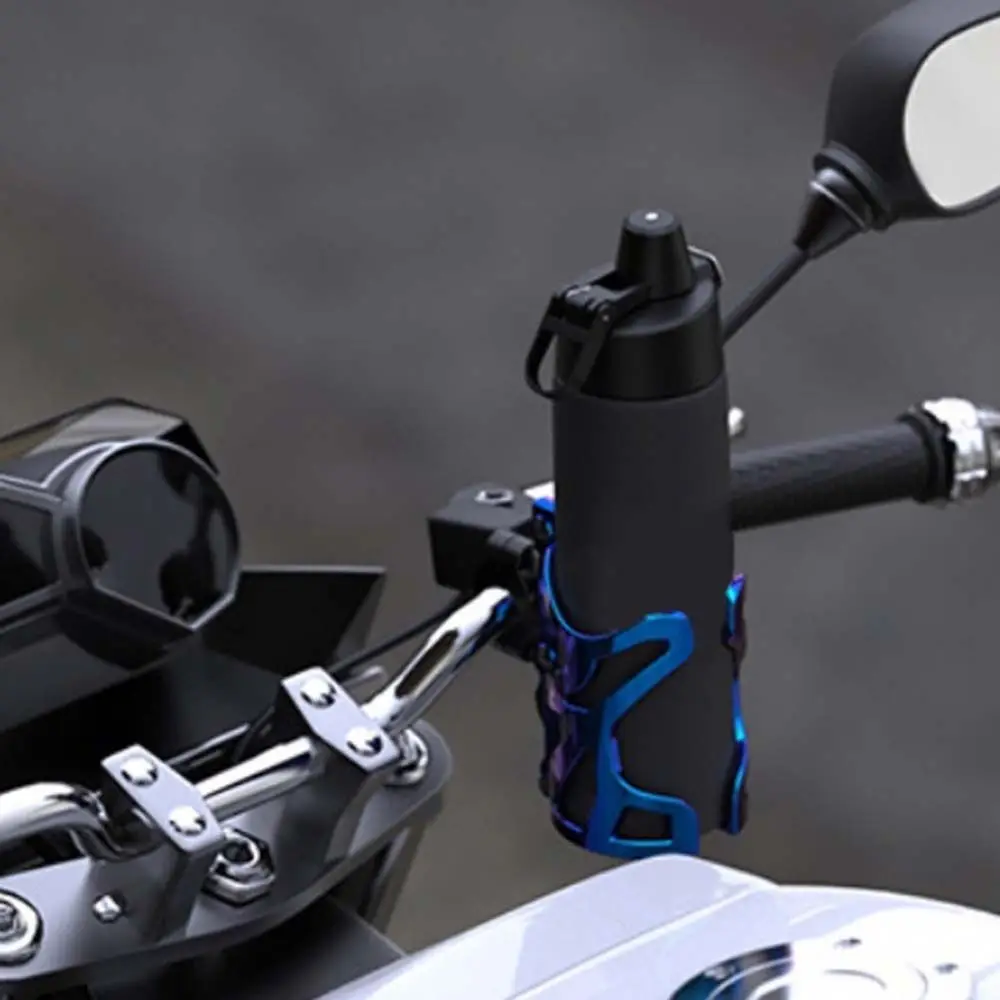 ATV Scooter Burning Titanium Plating Handlebar Bottle Holder Motorcycle Drink Holder Kettle Rack Bike Water Cup Holder