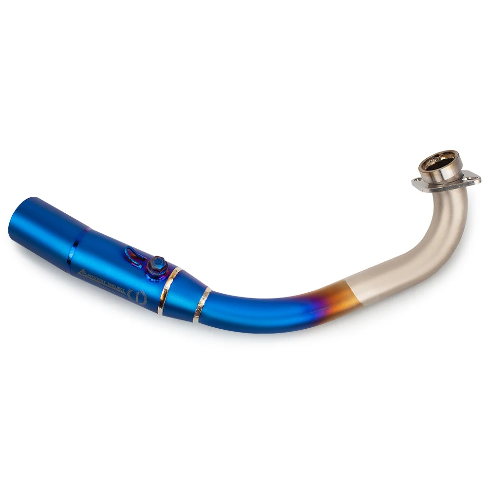 Factory Hot Selling For  XMAX300 Xmax 300 2017-2024 Motorcycle Exhaust Modify Titanium Alloy Blue Front Link Elbow Pipe 51