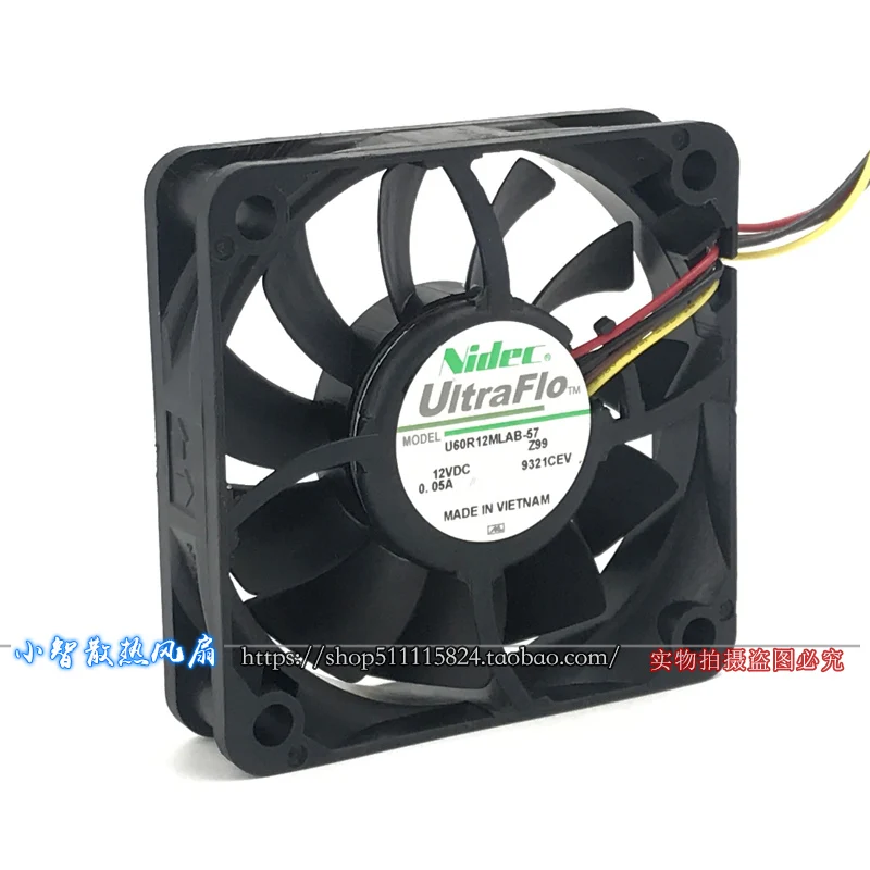 ORIGINAL U60R12MLAB-57 12V 0.05A 6015 60*60*15mm KIPAS PENDINGIN BARU RADIATOR