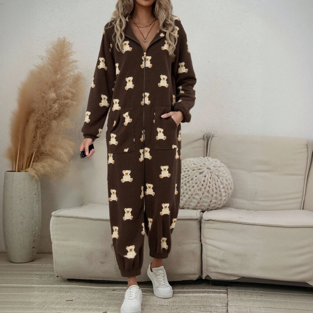 

Осень-зима, украшенные пуговицами, стильный комбинезон с капюшоном, женская нижняя одежда, длинные брюки