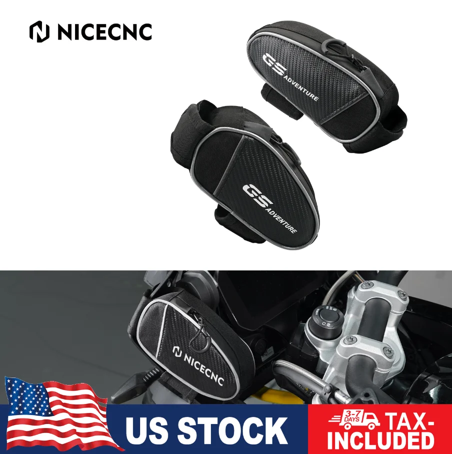 

NICECNC Motorcycle Rear Frame Bags Luggage Bag PU Zipper For BMW R1200GS 1250GS LC Adventure 2014-2023 Waterproof Rear Tail Tool