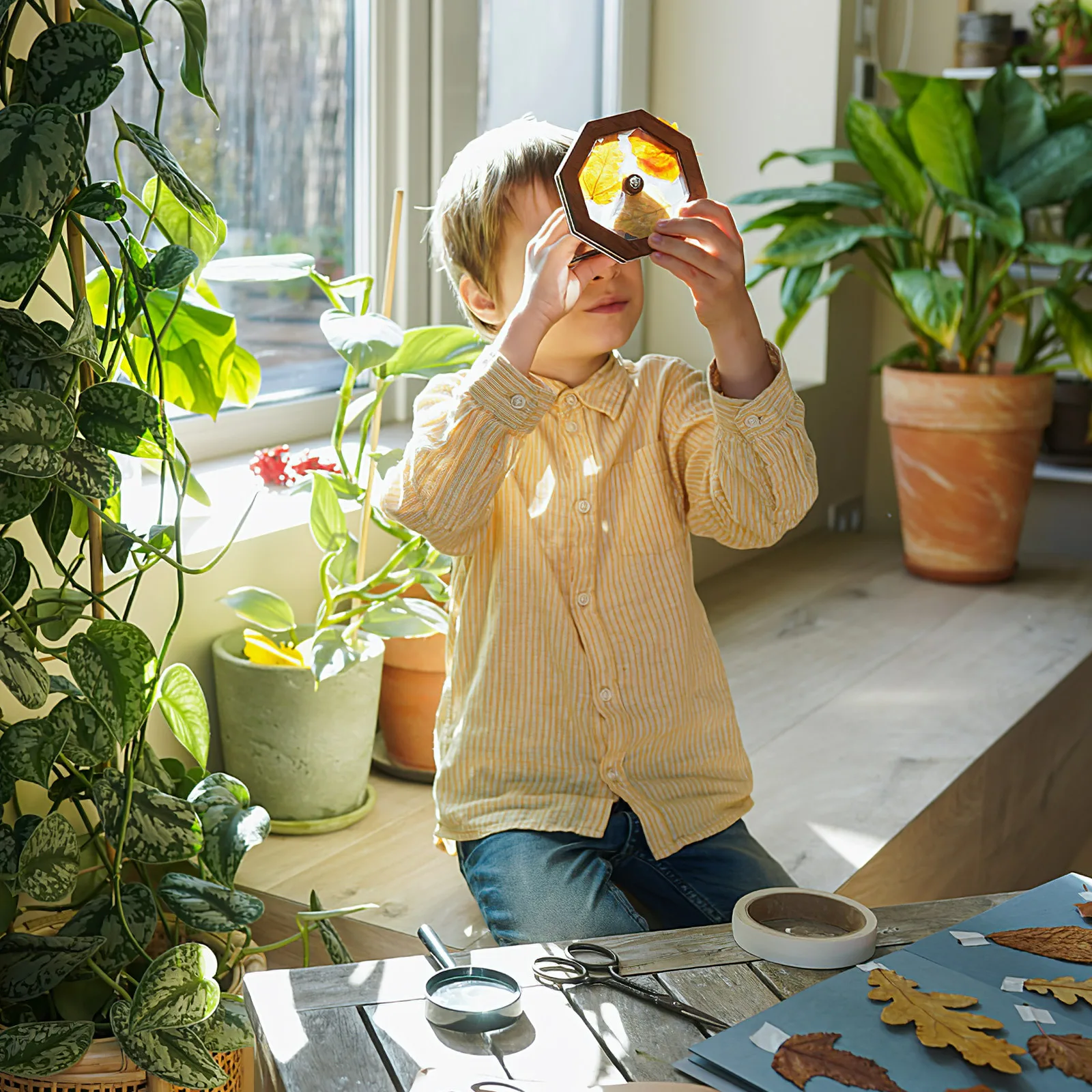 Kaleidoscope Making Set Handmade DIY Kit Large Lens for Children Discover Endless Fun Creative Gift Kaleidoscope