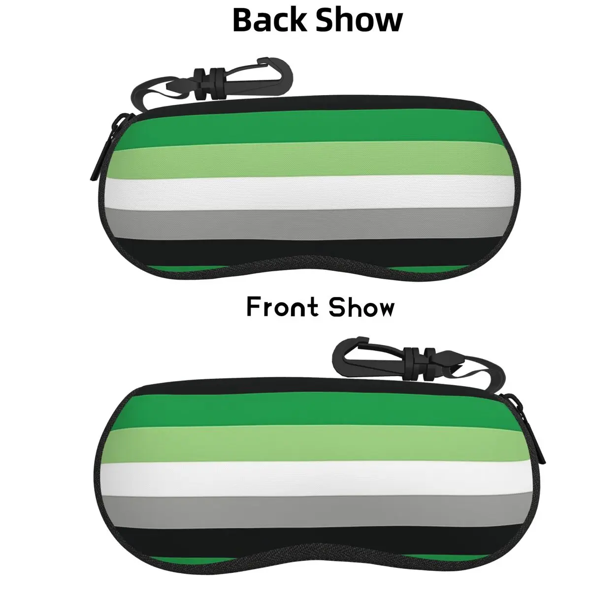 

Aromantic Pride Flag Shell Glasses Case Protective Sunglasses Box Women Men Soft Eyeglasses Bag Pouch