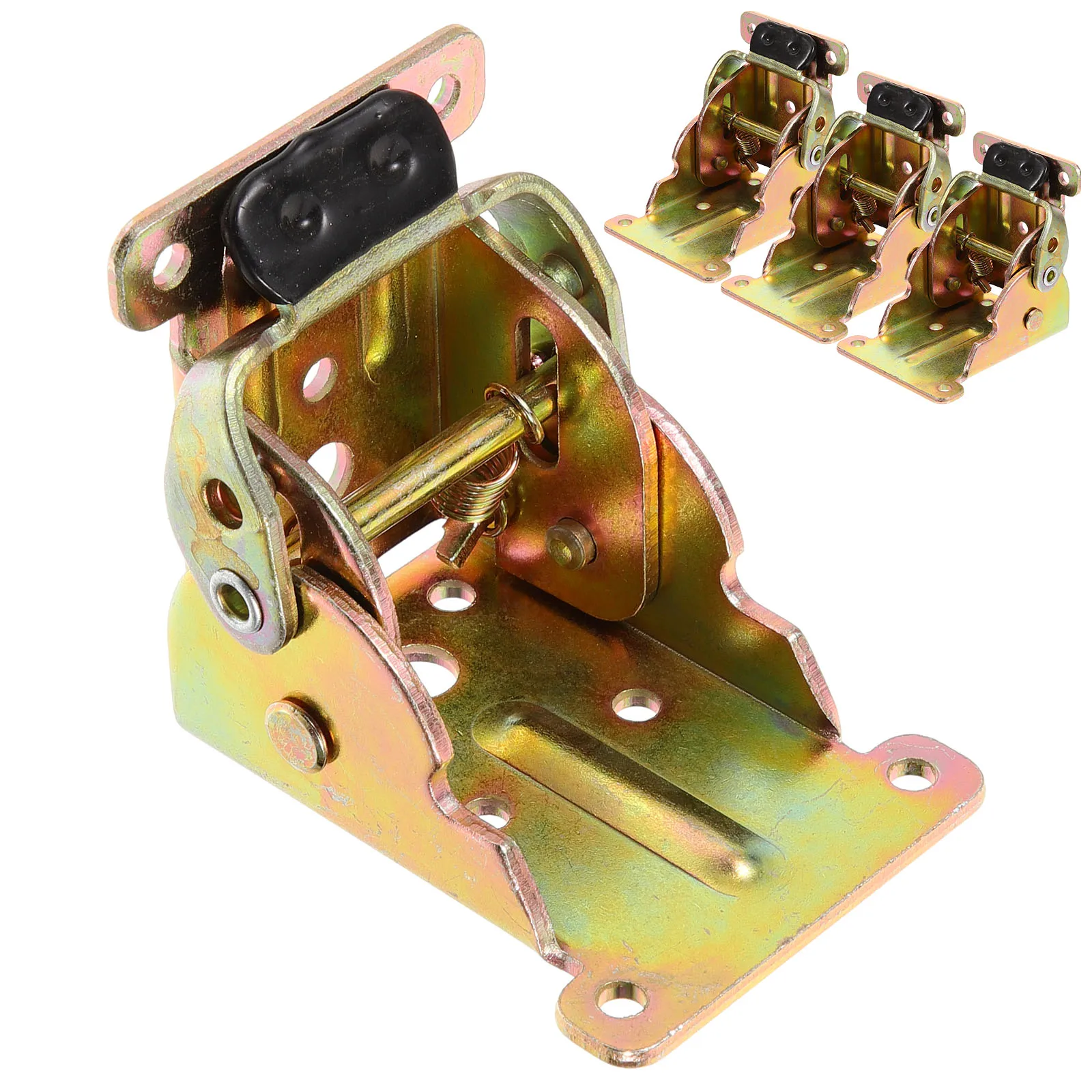 

4 Pcs Foldable Table Legs Hinges Double Brake Hardware Heavy Duty Iron Furniture Accessories Positioning Garage Springs