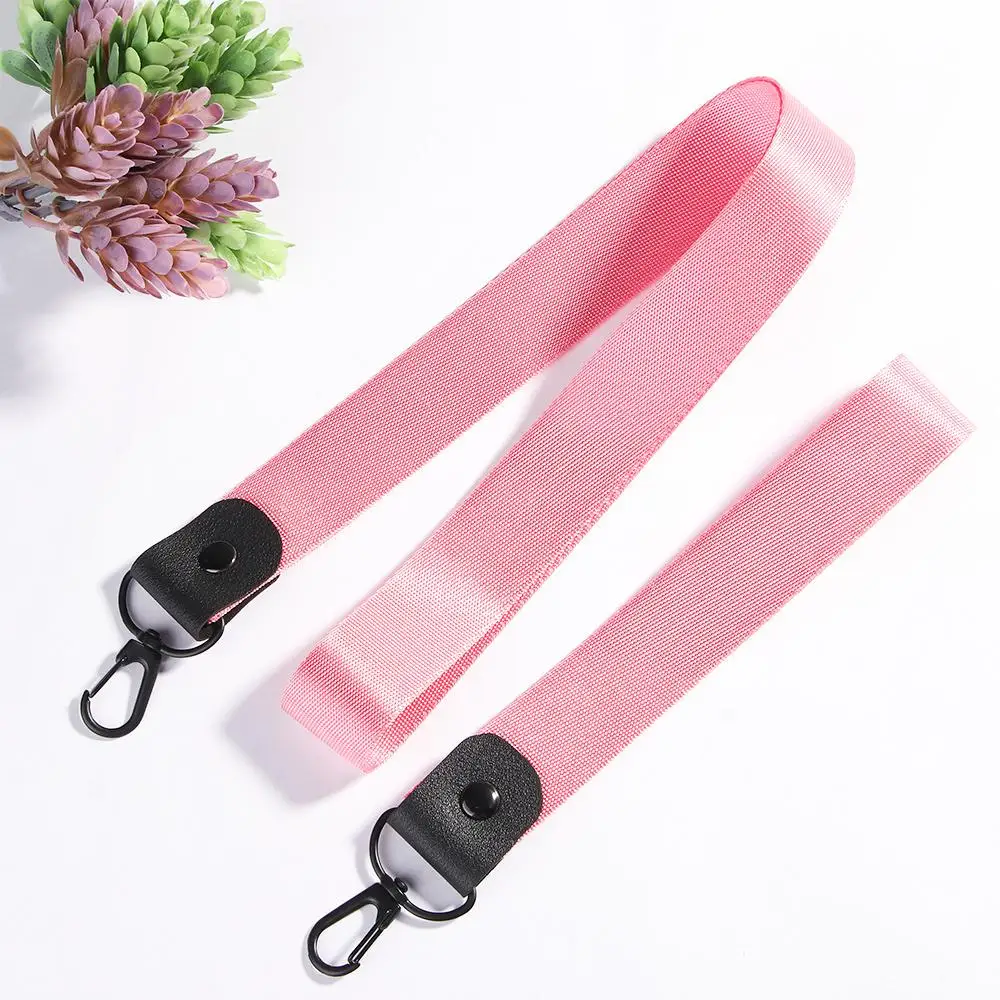 

Solid Color Neck Hang ID Card Holder Key Rope Mobile Phone Straps Lanyards Wrist Band