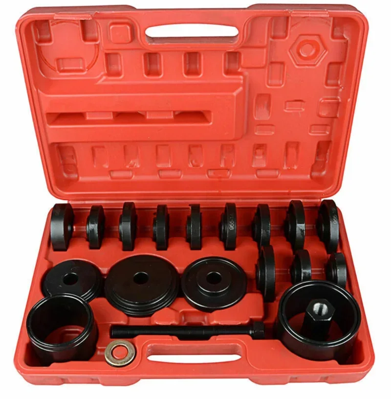 23pcs Disassembly-free Remover Front Wheel Drive Shaft Hub Bearing Puller Press Removal Adapter Installation Tool Kit W/Case