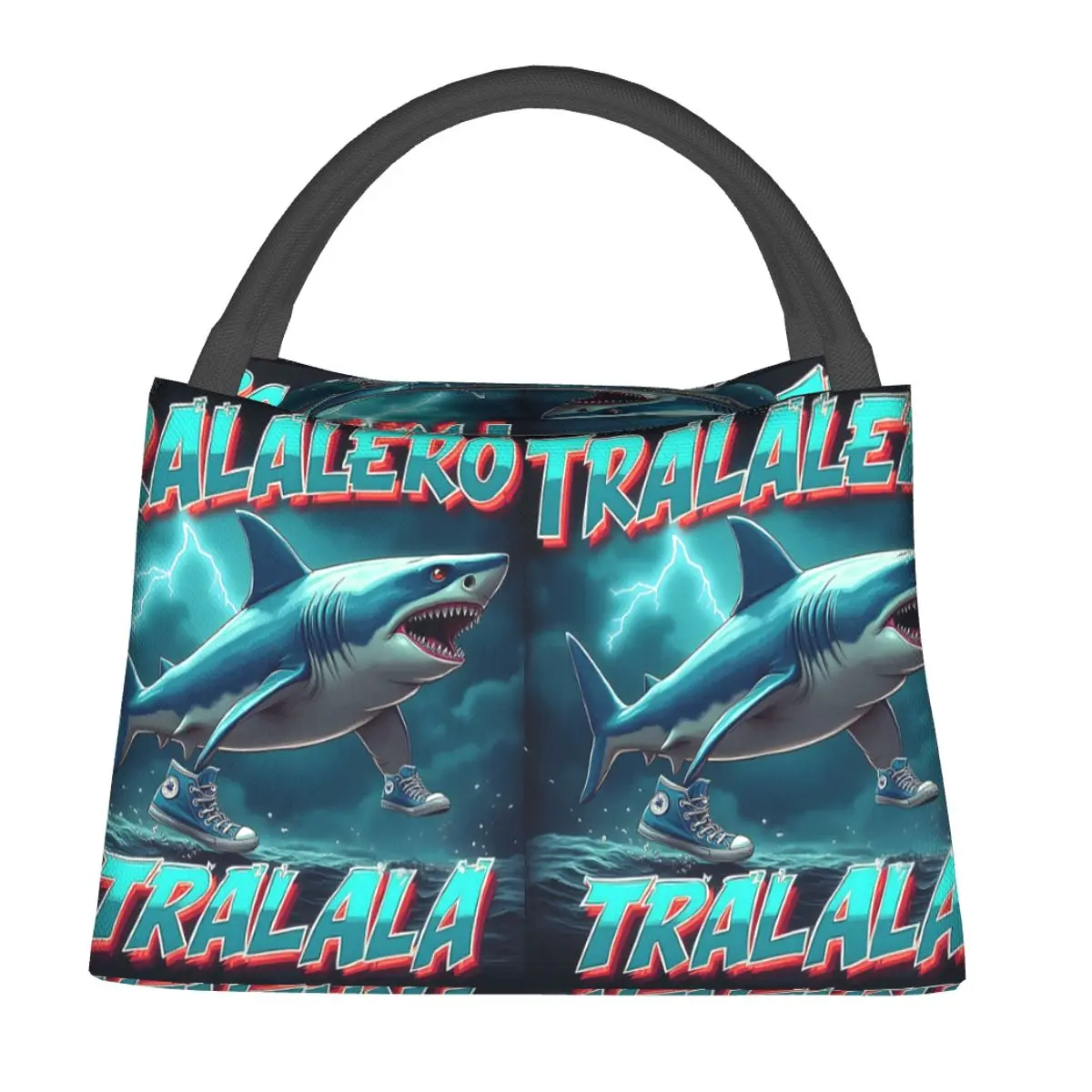 

Tralalero Tralala Bootleg Brainrot Insulated Lunch Bag for Women Children Portable Food Boxes Thermal Lunch Box Tote