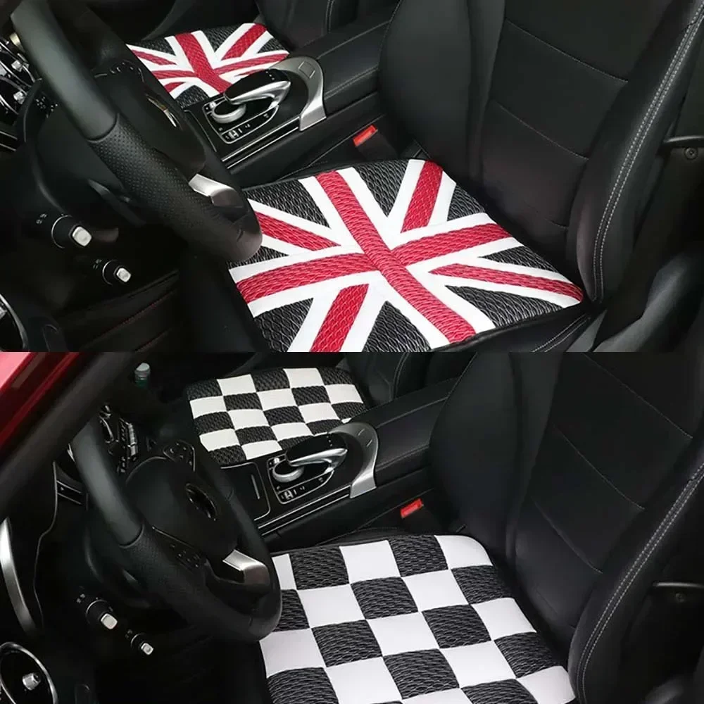 1pcs Union Jack PU Ice silk cushion Seat Cushion Covers Pad Car Styling For MINI Cooper JCW One  R55 R56 R58 R59 R60 R61 F54 F55
