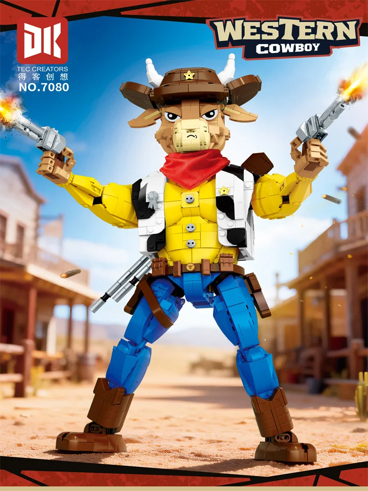 

Builing Blocks 2026 NEW Ideas Figure DIY Anime Doll Model MOC Western Cowboy Home Decoration Kid Toys Gift for Children