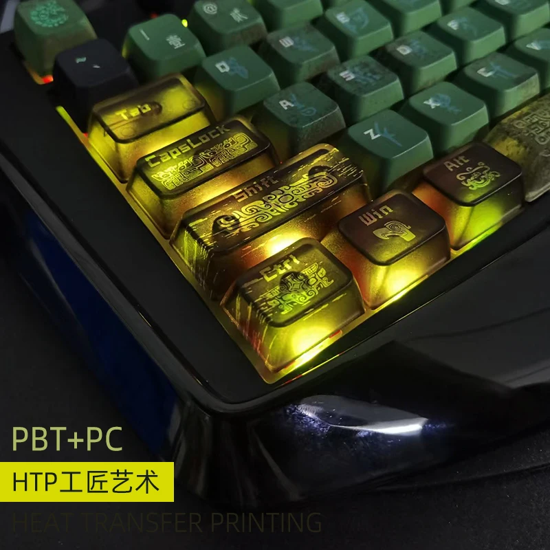 كومة موضوع keycap خمسة جوانب التسامي غطاء لوحة المفاتيح الميكانيكية MDA ارتفاع 119 مفاتيح #5