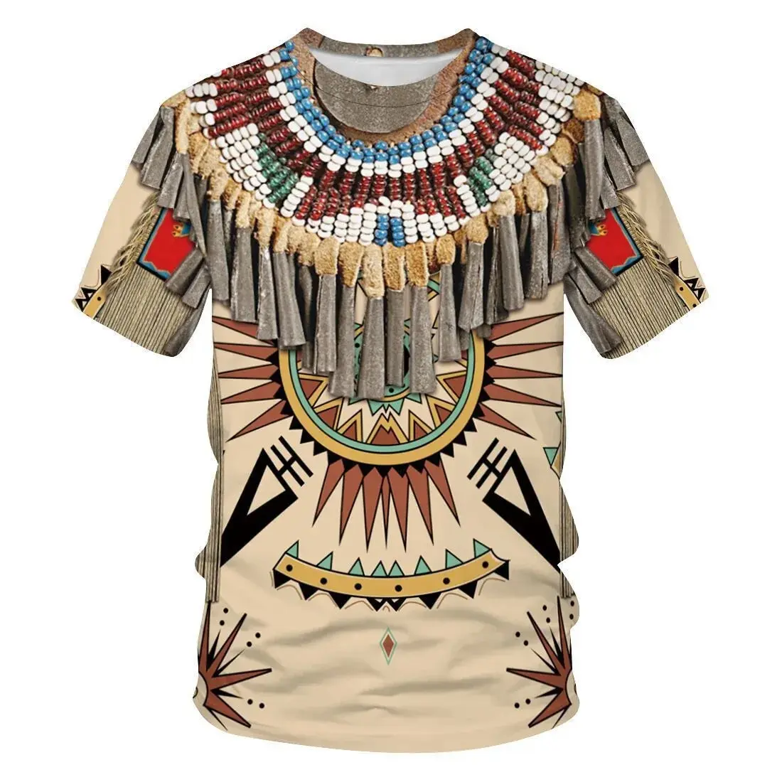 Indian Ethnic Style 3D Print T-Shirts Summer Men Women Casual Fashion Streetwear Short Sleeve T Shirt Male Tees Tops Clothing