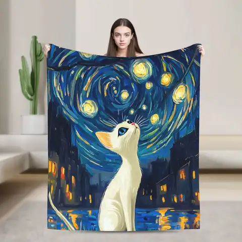 Coperta da notte stellata per gatti: morbido e caldo e accogliente divano per gli amanti dei gatti