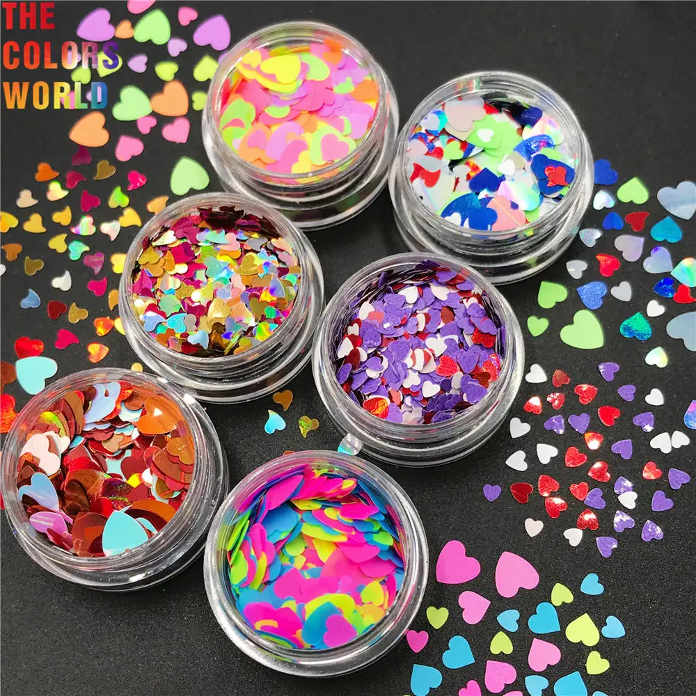 TCT-396 Heart Shape Valentine's Day Nail Glitter Nail Art Decoration Makeup Henna Tumblers Craft Handwork Accessoires Festival