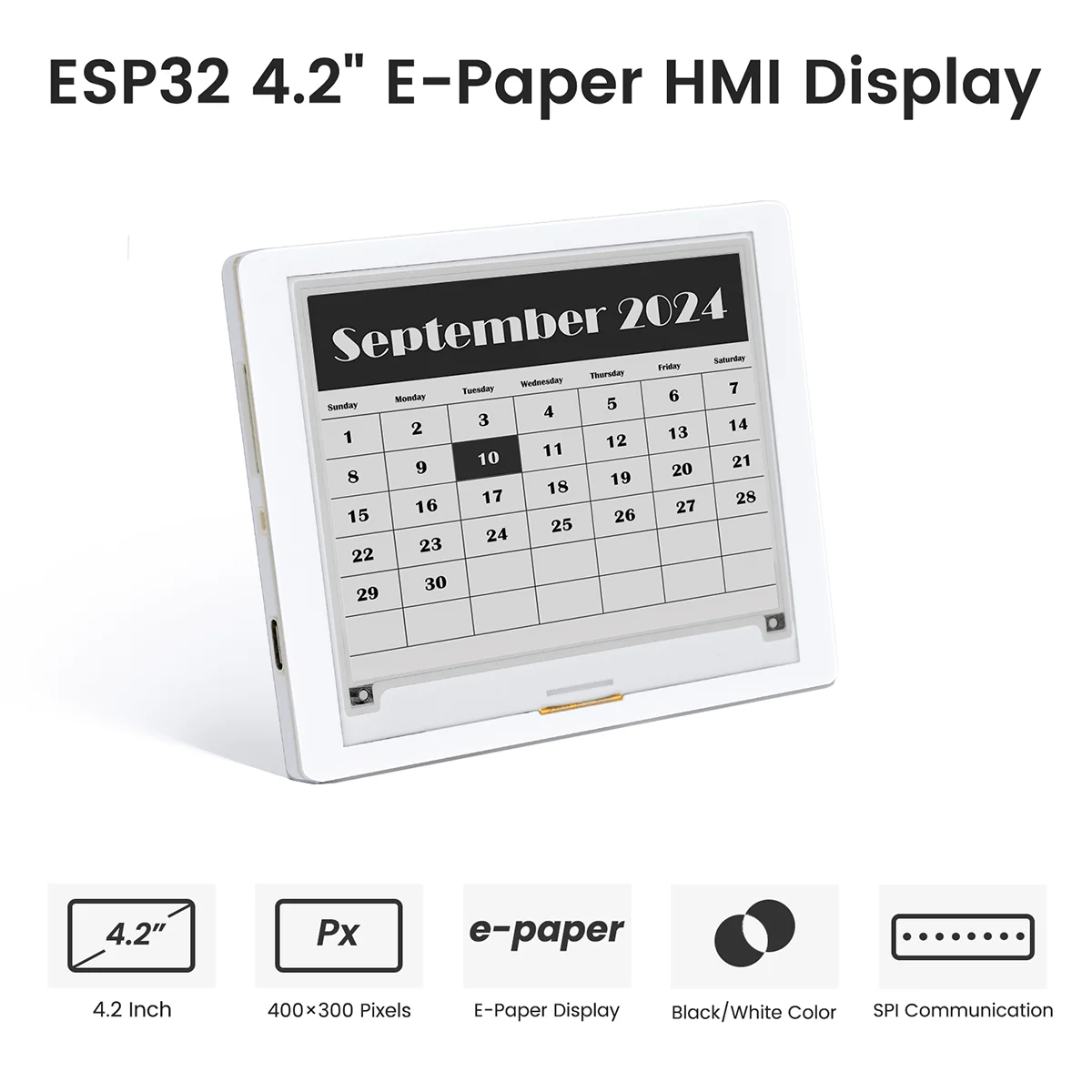 CrowPanel 4,2-calowy e-papier E-ink 400*300 ESP32-S3 Wyświetlacz HMI czarno-biały sterowany przez interfejs SPI dla Arduino /ESP/MicroPython