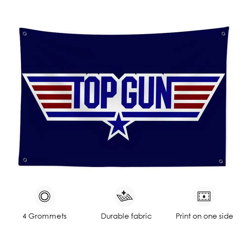 T-Top GunS Movie Flags 3x5 Ft Custom Banner For Garage Door Room Decor Wall Out Decoration With Metal