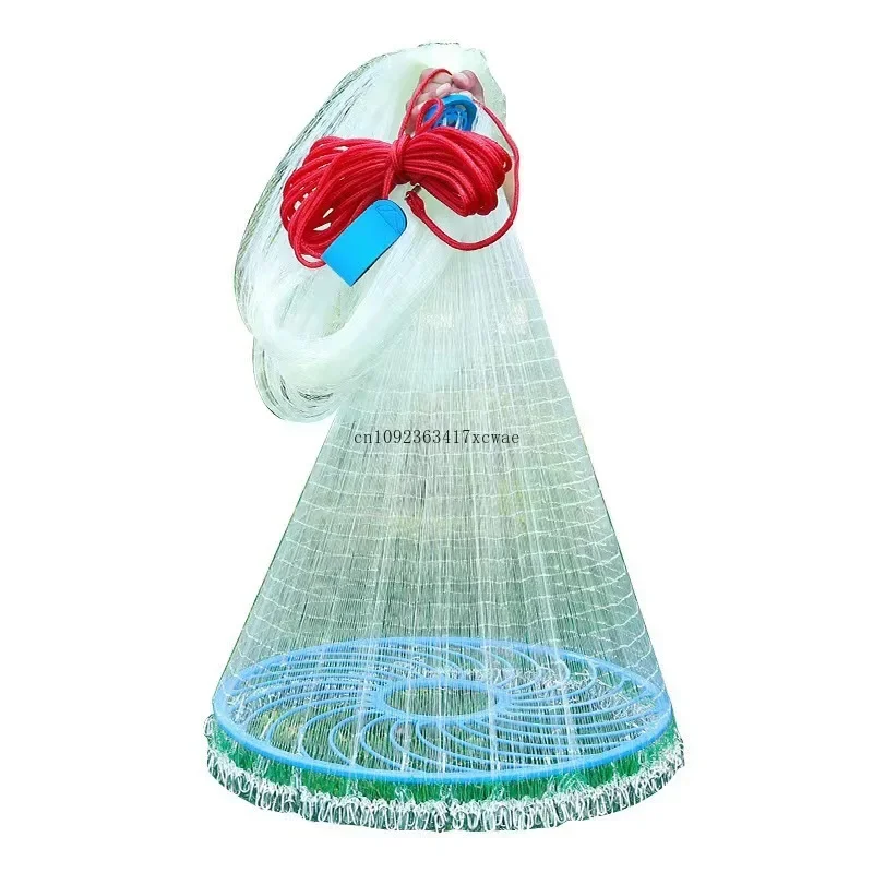 Outdoor  Big Frisbee Fishing Tool Hand Throw  Traditional Net Fishing Gear Easy Throw Net Fishing Lure Set