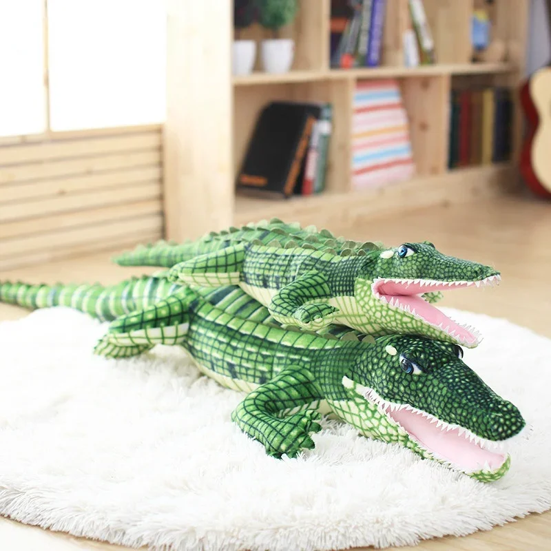 Kawaii Ceative Pillow for Children Gift Cute Large Simulation Crocodile Dolls Stuffed Animal Real Life Alligator Plush Toy