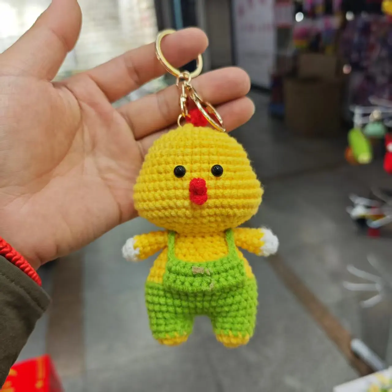 Niedlicher Häkel-Tieranhänger Handgewebter Tier-Schlüsselanhänger Gestrickter Schlüsselring Auto-Schlüsselhalter Süßes Geschenk Rucksack-Deko – Detail 7
