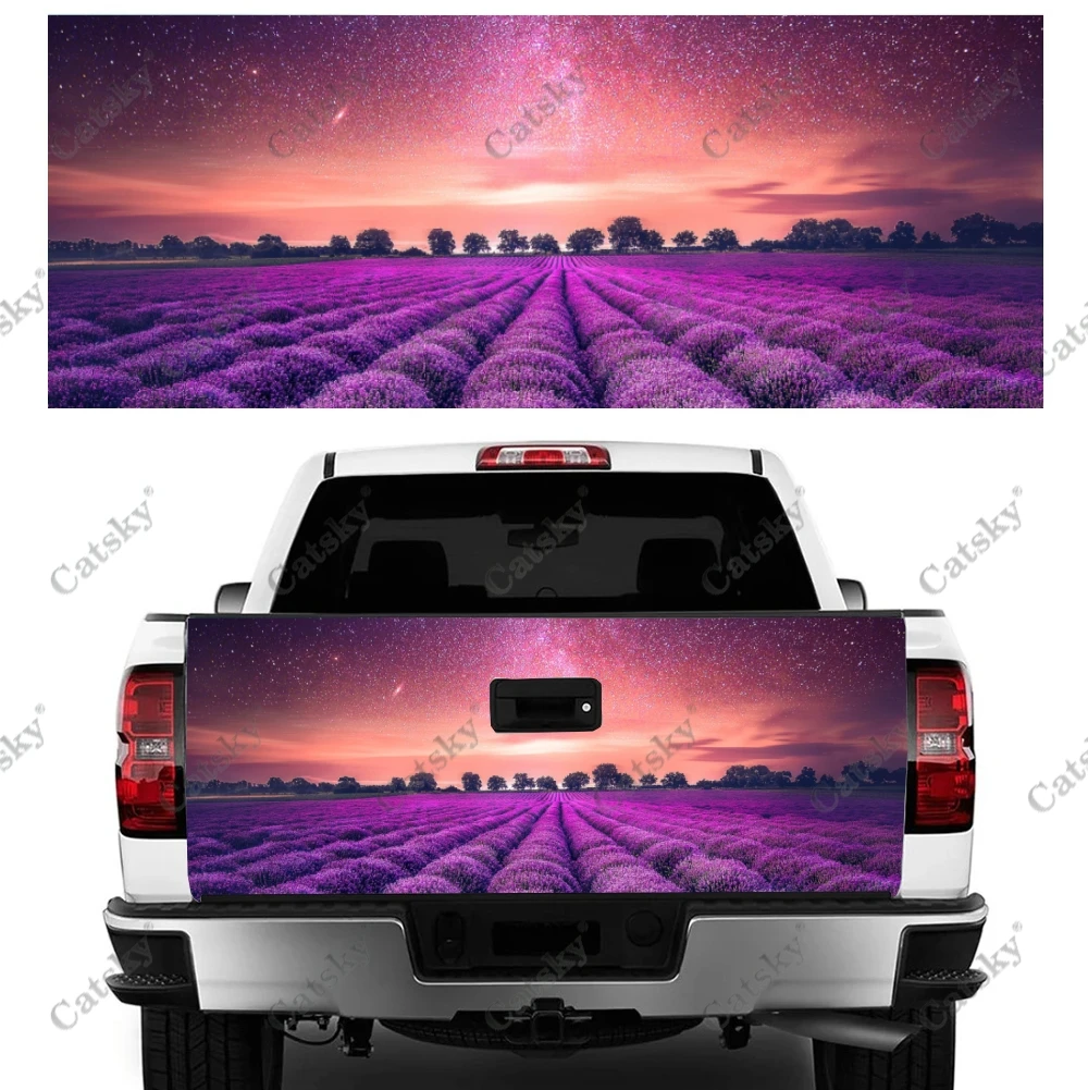 lavender flowers Car stickers truck rear tail modification suitable for truck pain packaging accessories car stickers decals