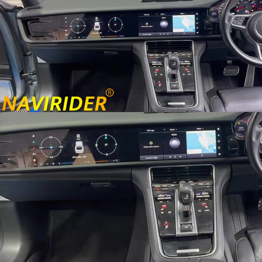 

RHD для Porsche Panamera 970 2010-2017, Android автомобильный радиоприемник, второй пилот, двойной экран, головное устройство Carplay, авто, мультимедийный плеер, аудио