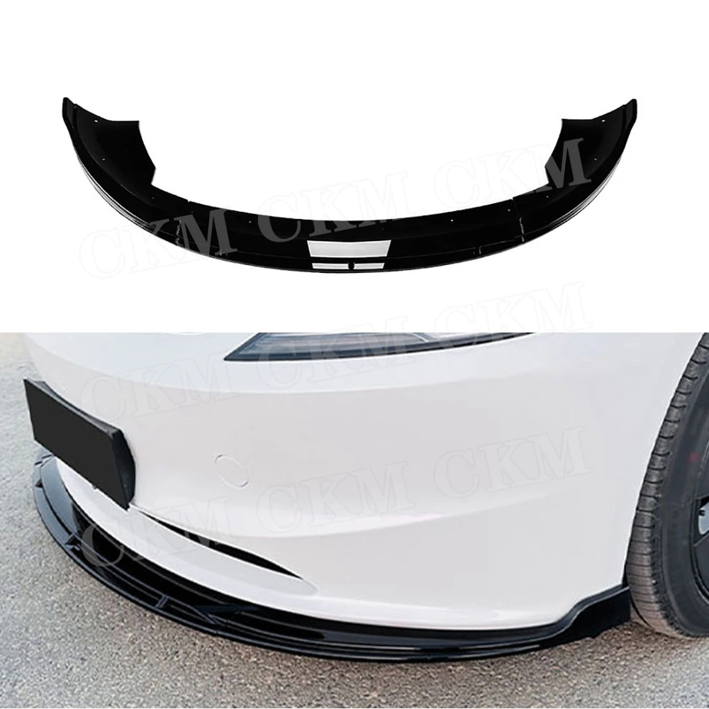 

ABS Material High Quality Front Bumper Lip Spoiler Chin Car Body Kits Accessories For Tesla Model 3 2023+