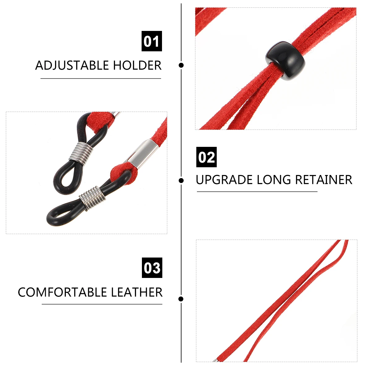 

6Pcs Non Glasses Rope Fabric Adjustable Anti Skid Chain Sports Fixing Lanyard Wear Resistant Hand Woven Eyeglass