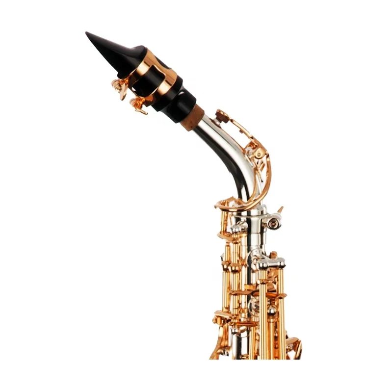 Soprano Saxophone With Silver Gold Curve Bell BB Tone [Customization Required]