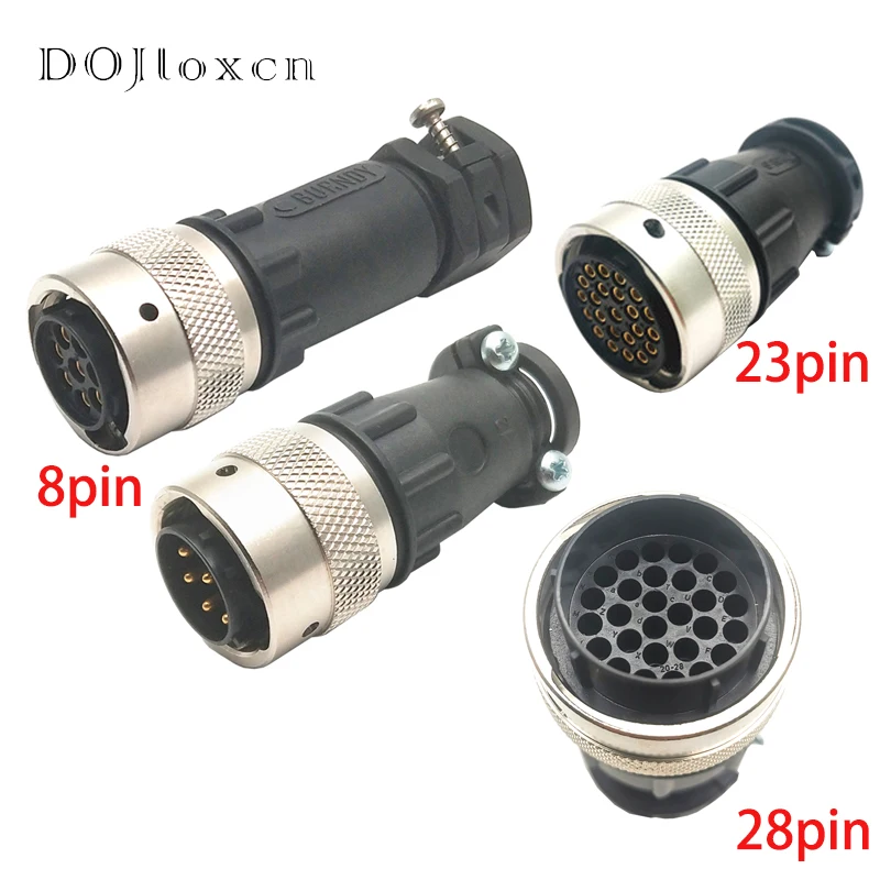 

1 Set 8 23 28 Pin BURNDY SOURIAU Industrial Connector Male Female Wiring Socket UTG61823S UTG18AC RC16M23K UTG62028SN UTG6128P