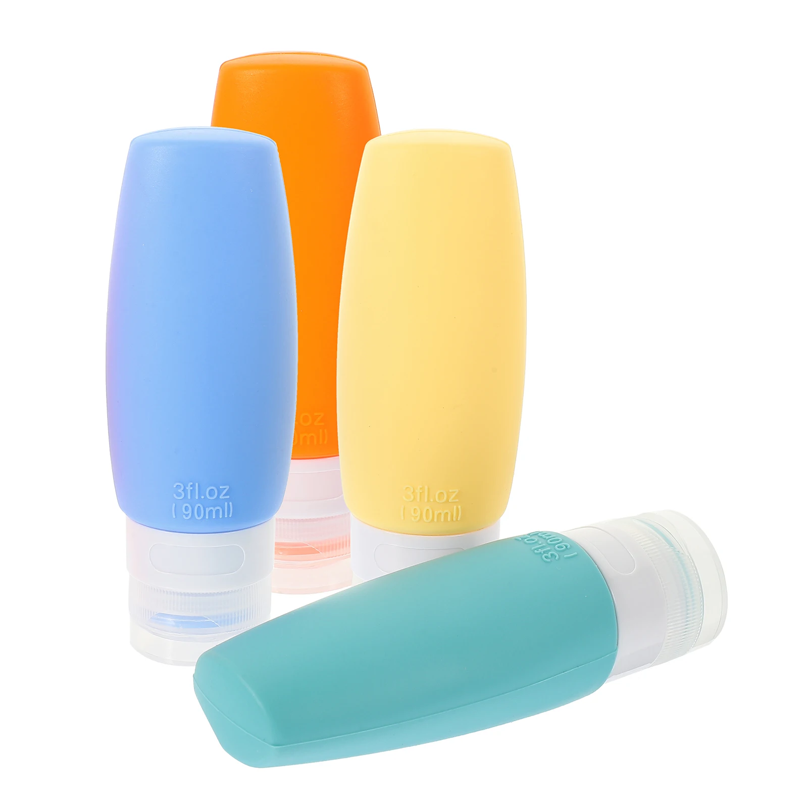 

1 set 1 Set Silicone Travel Bottles Refillable Leak Proof Toiletries Squeeze Containers Durable Shampoo Dispenser 120Ml Reusable