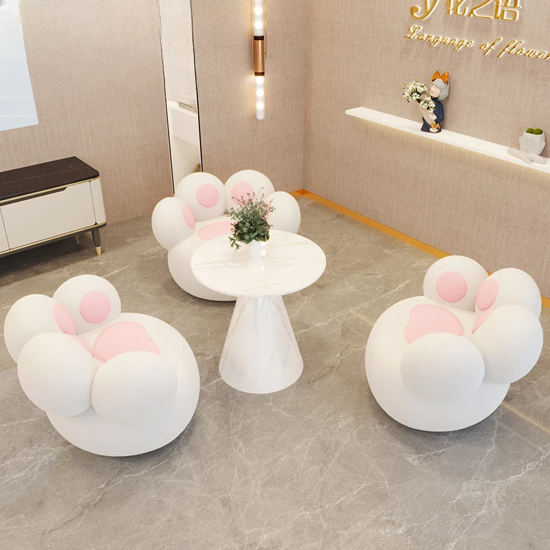 Cute Small Sofa Internet celebrity Instagram Style Commercial Reception Leisure Chair Tea Table