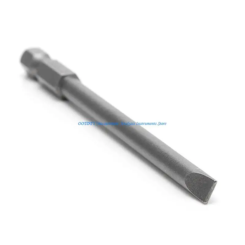 

367D 4Pcs 100mm Slotted Screwdriver Bit 3mm-6mm S2 Flat for Head 1/4" Sh