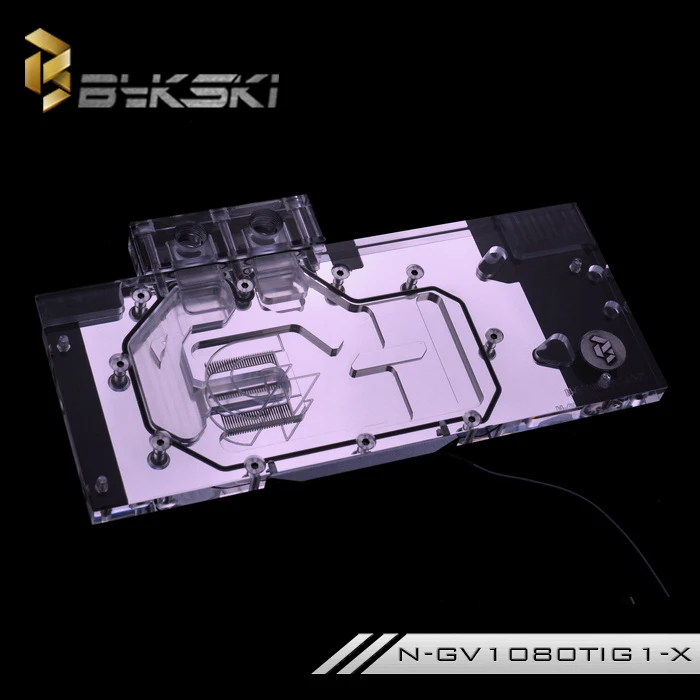 Imagem -03 - Bykski Cobertura Completa Gpu Bloco de Resfriamento Água Rgb para Gigabyte Gtx1080ti Jogos oc 11g N-gv1080tig1-x