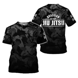 Koszulka dla twardziela z brazylijskiego Jiu-jitsu dla mężczyzn i dzieci entuzjastów Jiu-jitsu Streetwear z krótkim rękawem w stylu Harajuku